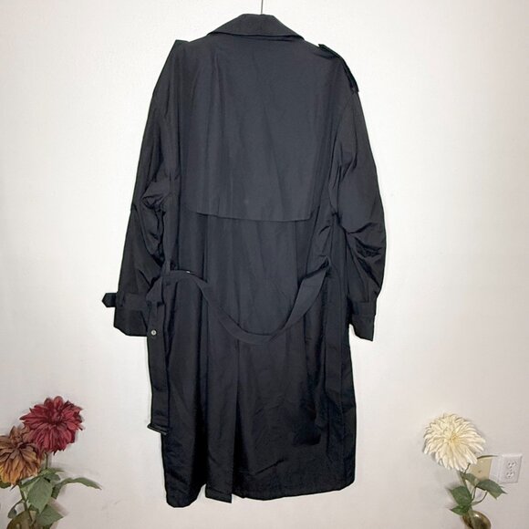 London Fog Coat 44 L Trench Coat Double Breasted Removable Lining Heavy Duty - Picture 2 of 6